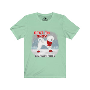Bichon Frise Best In Snow Unisex Jersey Short Sleeve Tee