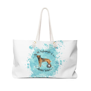 Border Terrier Pet Fashionista Weekender Bag