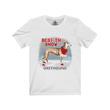 Load image into Gallery viewer, Greyhound Best In Snow Unisex Jersey Short Sleeve Tee