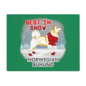 Norwegian Buhund Best In Snow Placemat