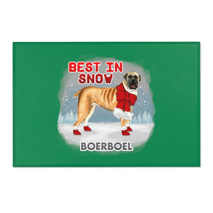 Boerboel Best In Snow Area Rug