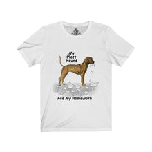 Load image into Gallery viewer, My Plott Hound Ate My Homework Unisex Jersey Short Sleeve Tee
