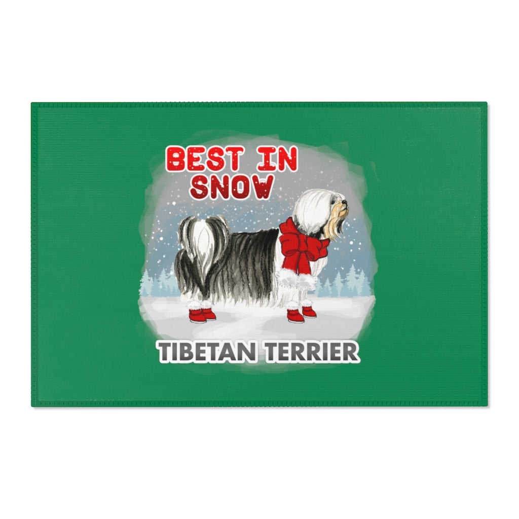 Tibetan Terrier Best In Snow Area Rug