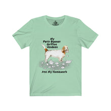 Load image into Gallery viewer, My Petit Basset Griffon Vendeen Ate My Homework Unisex Jersey Short Sleeve Tee
