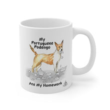 Load image into Gallery viewer, My Portuguese Podengo Pequeno Ate My Homework Mug