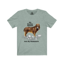 Load image into Gallery viewer, My Sussex Spaniel Ate My Homework Unisex Jersey Short Sleeve Tee