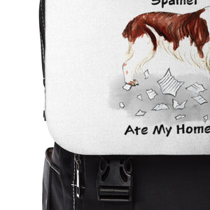 My Welsh Springer Spaniel Ate My Homework Backpack