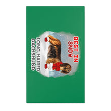 Load image into Gallery viewer, Long Haired Dachshund Best In Snow Area Rug