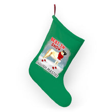 Load image into Gallery viewer, English Mastiff Best In Snow Christmas Stockings