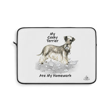 Load image into Gallery viewer, My Cesky Terrier Ate My Homework Laptop Sleeve