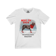 Load image into Gallery viewer, Neapolitan Mastiff Best In Snow Unisex Jersey Short Sleeve Tee