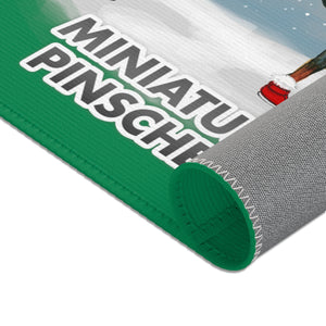 Miniature Pinscher Best In Snow Area Rug