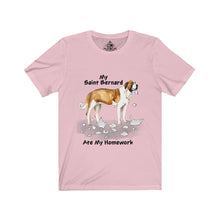 Load image into Gallery viewer, My Saint Bernard Ate My Homework Unisex Jersey Short Sleeve Tee