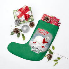 Load image into Gallery viewer, Coton De Tulear Best In Snow Christmas Stockings