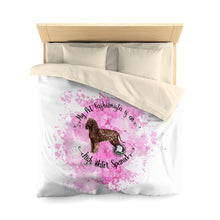 Load image into Gallery viewer, Irish Water Spaniel Pet Fashionista Duvet Cover