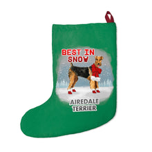 Load image into Gallery viewer, Airedale Terrier Best In Snow Christmas Stockings
