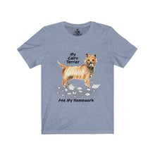 Load image into Gallery viewer, My Cairn Terrier Ate My Homework Unisex Jersey Short Sleeve Tee