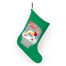 Load image into Gallery viewer, Portuguese Podengo Pequeno Best In Snow Christmas Stockings