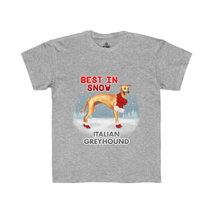 Italian Greyhound Best In Snow Kids Regular Fit Tee