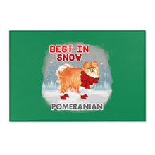 Load image into Gallery viewer, Pomeranian Best In Snow Area Rug