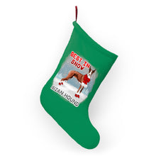 Load image into Gallery viewer, Ibizan Hound Best In Snow Christmas Stockings