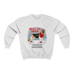 German Shepherd Best In Snow Heavy Blend™ Crewneck Sweatshirt