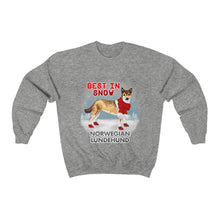Load image into Gallery viewer, Norwegian Lundehund Best In Snow Heavy Blend™ Crewneck Sweatshirt