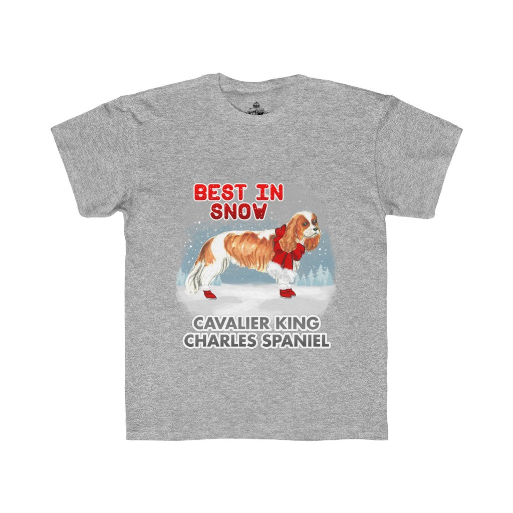 Cavalier King Charles Spaniel Best In Snow Kids Regular Fit Tee
