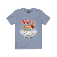 Load image into Gallery viewer, Cirneco Dell'Etna Best In Snow Unisex Jersey Short Sleeve Tee