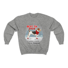 Load image into Gallery viewer, Wire Hair Fox Terrier Best In Snow Heavy Blend™ Crewneck Sweatshirt