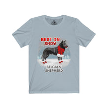 Load image into Gallery viewer, Belgian Shepherd Best In Snow Unisex Jersey Short Sleeve Tee