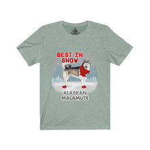 Load image into Gallery viewer, Alaskan Malamute Best In Snow Unisex Jersey Short Sleeve Tee