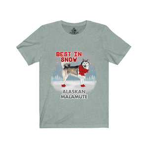 Alaskan Malamute Best In Snow Unisex Jersey Short Sleeve Tee