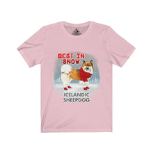 Load image into Gallery viewer, Icelandic Lowland Sheepdog Best In Snow Unisex Jersey Short Sleeve Tee