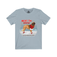 Load image into Gallery viewer, Leonberger Best In Snow Unisex Jersey Short Sleeve Tee