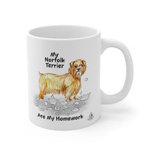 Load image into Gallery viewer, My Norfolk Terrier Ate My Homework Mug