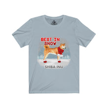 Load image into Gallery viewer, Shiba Inu Best In Snow Unisex Jersey Short Sleeve Tee