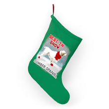 Load image into Gallery viewer, Clumber Spaniel Best In Snow Christmas Stockings