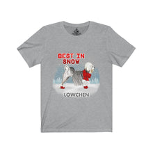 Load image into Gallery viewer, Lowchen Best In Snow Unisex Jersey Short Sleeve Tee