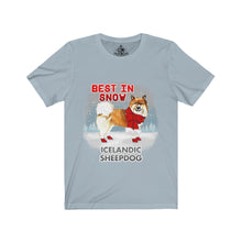 Load image into Gallery viewer, Icelandic Lowland Sheepdog Best In Snow Unisex Jersey Short Sleeve Tee