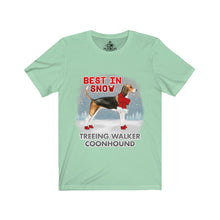 Load image into Gallery viewer, Treeing Walker Coonhound Best In Snow Unisex Jersey Short Sleeve Tee