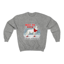 Load image into Gallery viewer, Great Pyrenees Best In Snow Heavy Blend™ Crewneck Sweatshirt