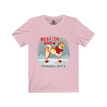 Load image into Gallery viewer, Finnish Spitz Best In Snow Unisex Jersey Short Sleeve Tee