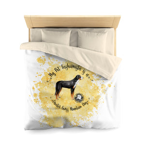Greater Swiss Mountain Dog Pet Fashionista Duvet Cover