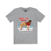 Load image into Gallery viewer, Leonberger Best In Snow Unisex Jersey Short Sleeve Tee