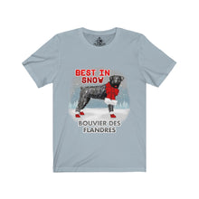 Load image into Gallery viewer, Bouvier Des Flandres Best In Snow Unisex Jersey Short Sleeve Tee