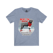 Load image into Gallery viewer, Bouvier Des Flandres Best In Snow Unisex Jersey Short Sleeve Tee