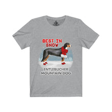 Load image into Gallery viewer, Entlebucher Mountain Dog Best In Snow Unisex Jersey Short Sleeve Tee