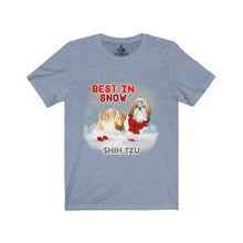 Load image into Gallery viewer, Shih Tzu Best In Snow Unisex Jersey Short Sleeve Tee