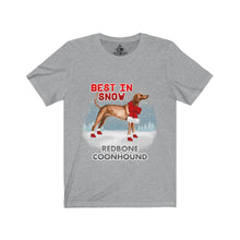 Load image into Gallery viewer, Redbone Coonhound Best In Snow Unisex Jersey Short Sleeve Tee